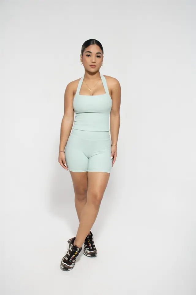 Conjunto Halter Short en Menta