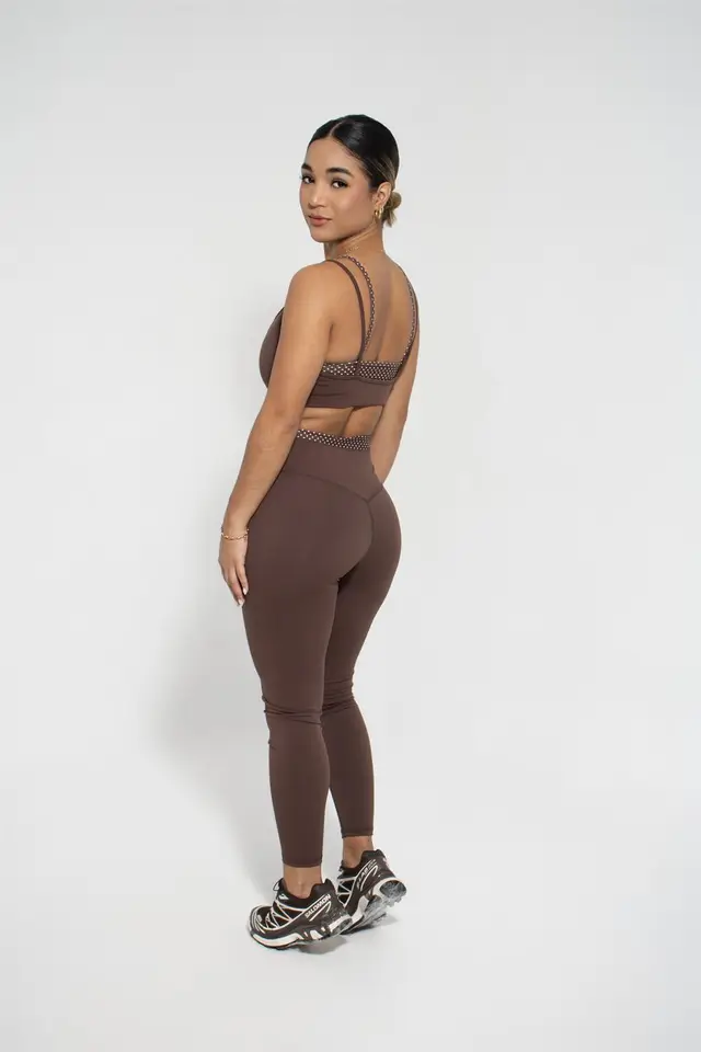 Legging Lunares en color Chocolate